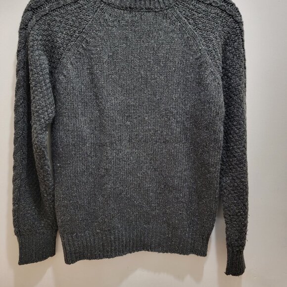 Roots Canada Melange Charcoal Gray Chunky Wool Blended Pullover Sweater XS Used - Picture 8 of 15